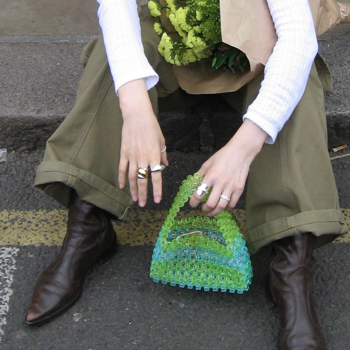 WHIMSY060 - tonal green mini bag