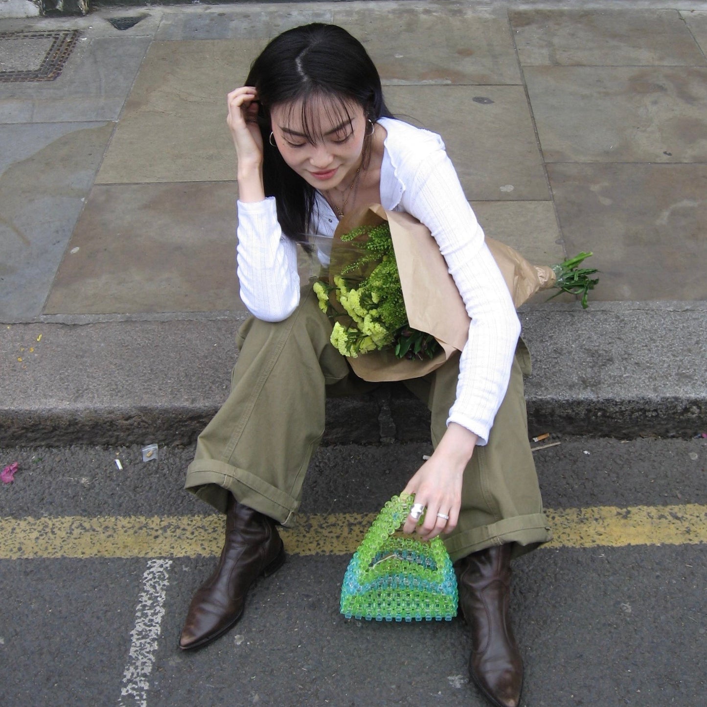 WHIMSY060 - tonal green mini bag