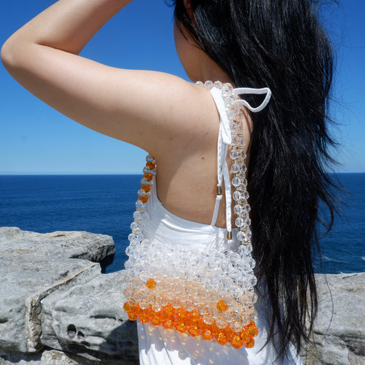 WHIMSY047 - ombre orange beaded