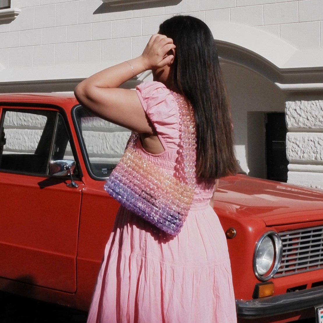 WHIMSY009 - ombre sunset baguette bag