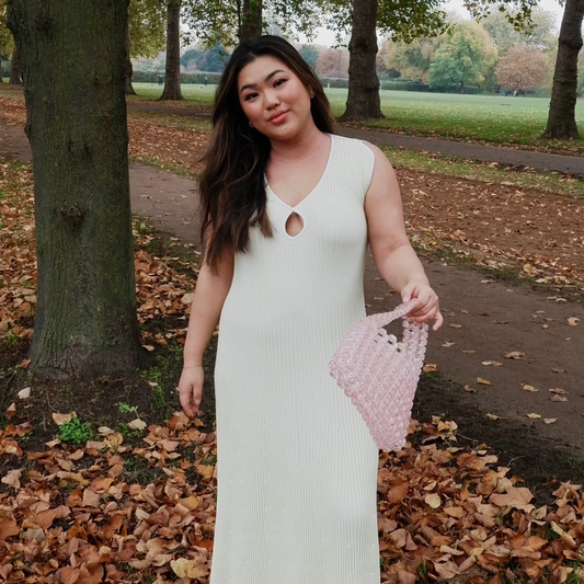 WHIMSY105 - baby pink baguette bag