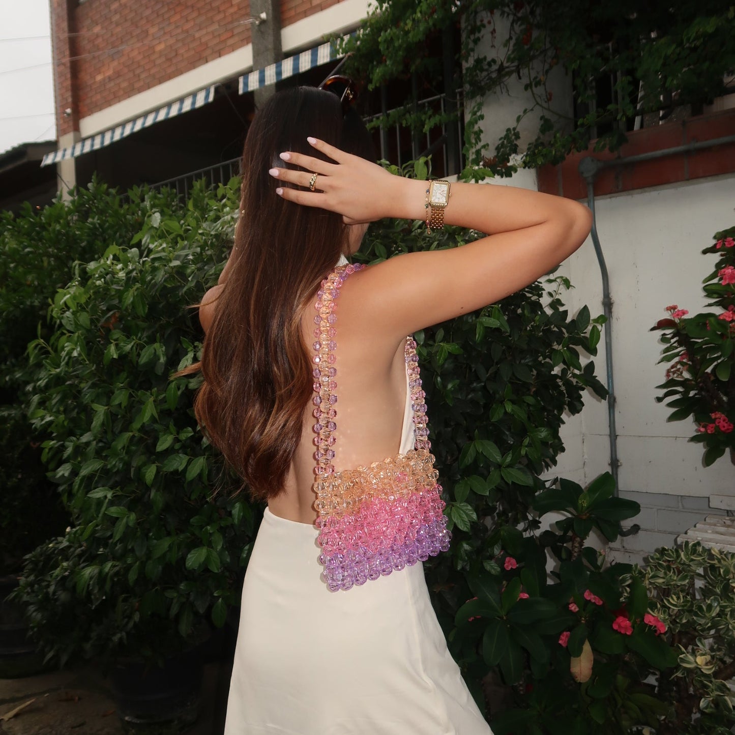 WHIMSY144- ombre sunset beaded